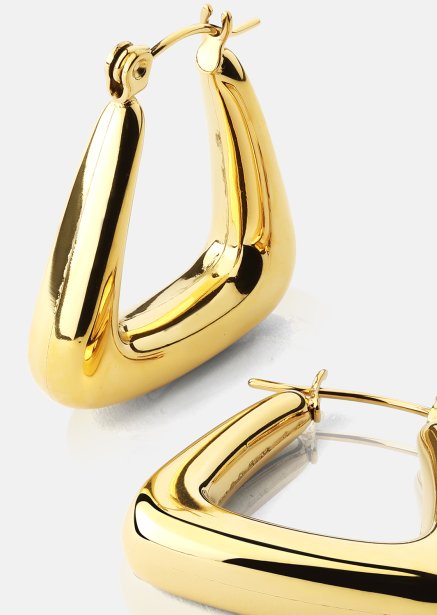 Boucle d’oreille TriBold - 18k Plaquée or