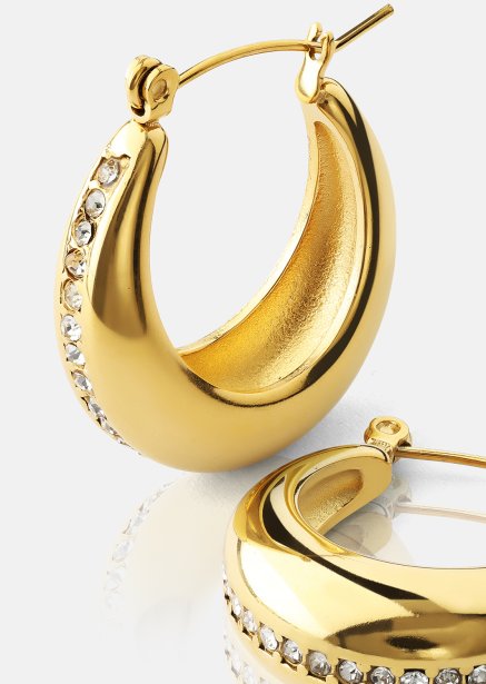 Boucles d’oreilles Shine Hoops - 18k Plaquées or