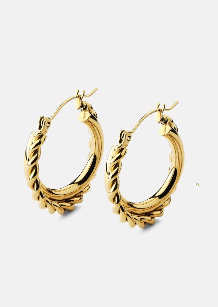 Boucles d’oreilles Twist Elegance – 18k Plaquées or