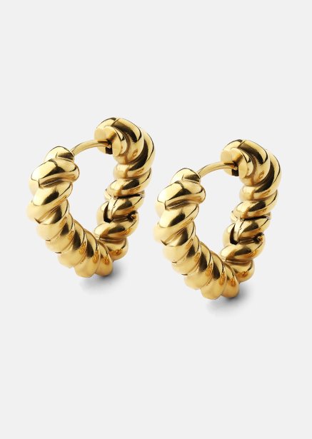Boucles d’oreilles Twisted Heart – 18k Plaquées or