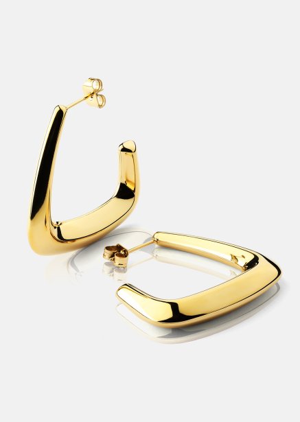 Boucles d’oreilles Bold Curve – 18k Plaquées or