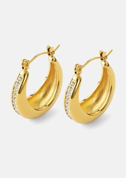 Boucles d’oreilles Gleaming Curve – 18k Plaquées or
