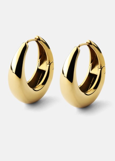 Boucles d’oreilles Bold Curve – 18k Plaquées or