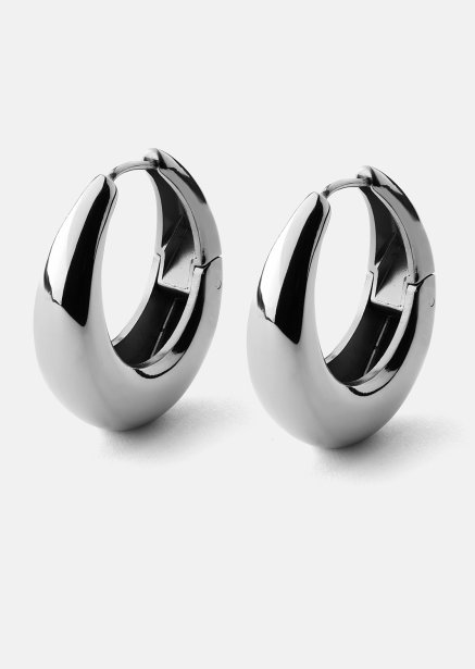 Boucles d’oreilles Bold Curve – Plaquées argent