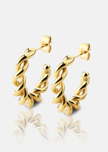 Boucle d’oreille Twist of Gold - 18k Plaquée or
