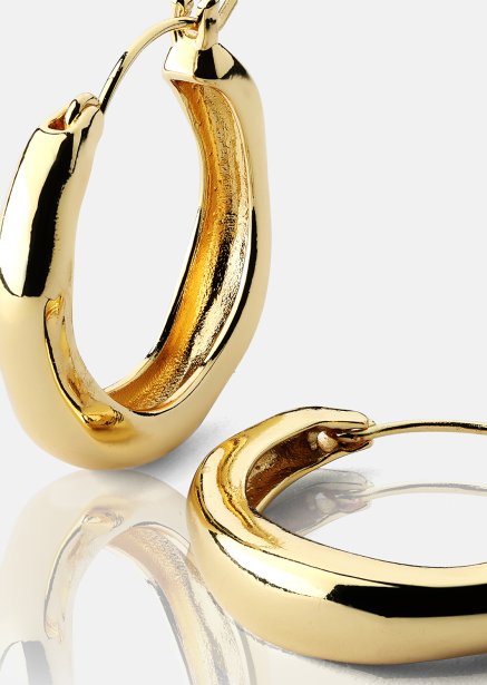 Boucle d’oreille Mila Hoops - 18k Plaquée or