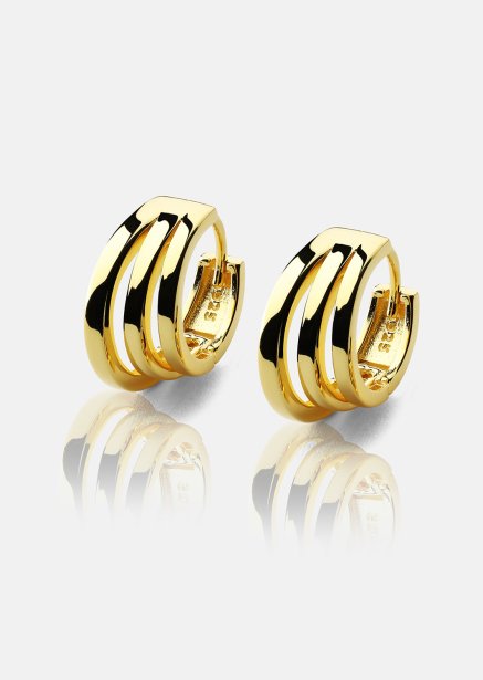 Boucles d’oreilles Trio - 18k Gold Plated