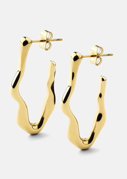 Flow Boucles d’oreilles – 18k Plaquées or