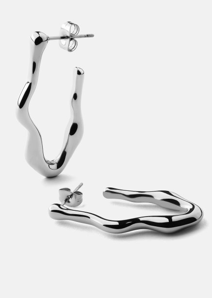 Flow Boucles d’oreilles – Plaquées argent