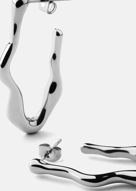 Flow Boucles d’oreilles – Plaquées argent