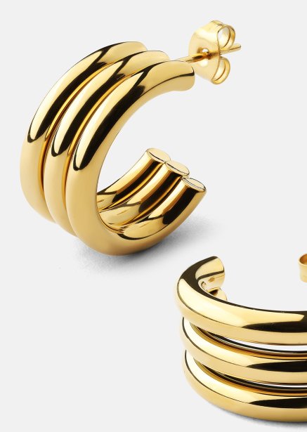 Riflia Boucle d'oreille - 18k Plaquée or