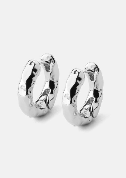 Boucle d’oreille Luxe Ripple Hoops - Plaquée argent