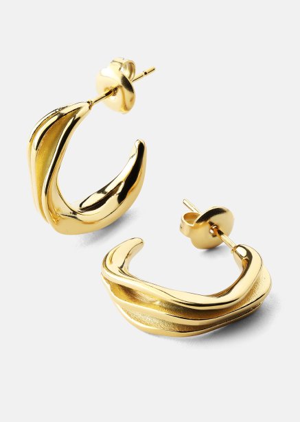 Boucles d’oreilles Gleaming Flow - 18k Plaquées or