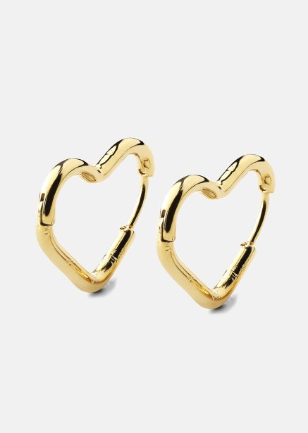 Boucle d’oreille Heart's Embrace - 18k Plaquée or