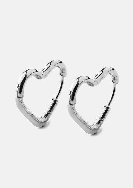 Boucle d’oreille Heart's Embrace - Plaquée argent