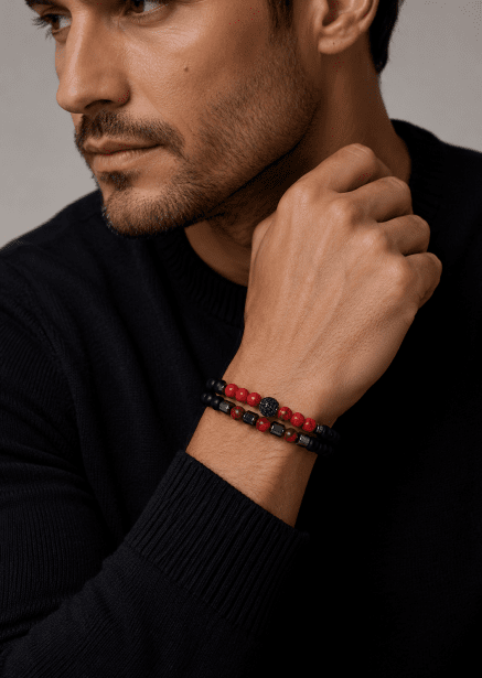 Bracelet perlé Crimson Valor