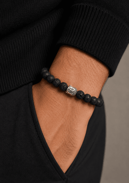 Bracelet perlé Ebon Guardian