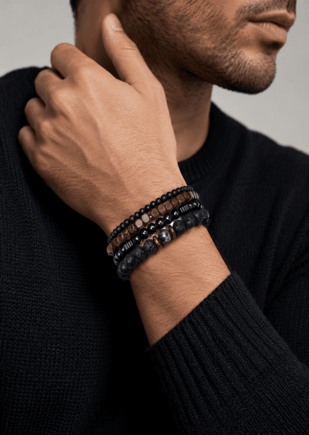 Bracelet perlé Obsidian Knack