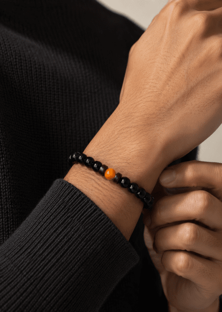 Bracelet perlé Obsidian Sphere