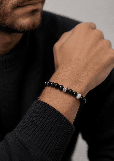 Bracelet perlé Obsidian Stride