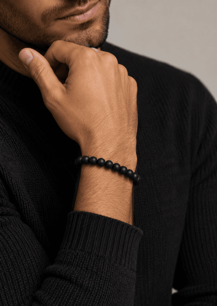 Bracelet perlé Obsidian Whisper