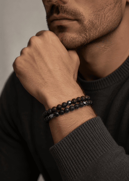 Bracelet perlé Onyx Fusion