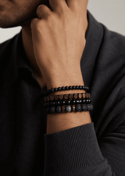 Bracelet perlé Onyx Harmony