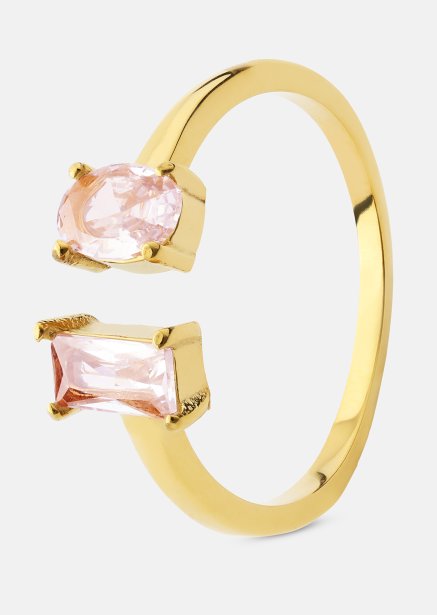 Bague Rosé Duo - 18k Plaquée or