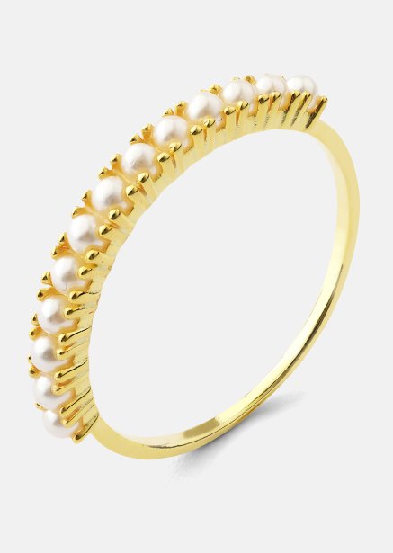 Golden Pearl Serenity Bague - 18k Plaquée or