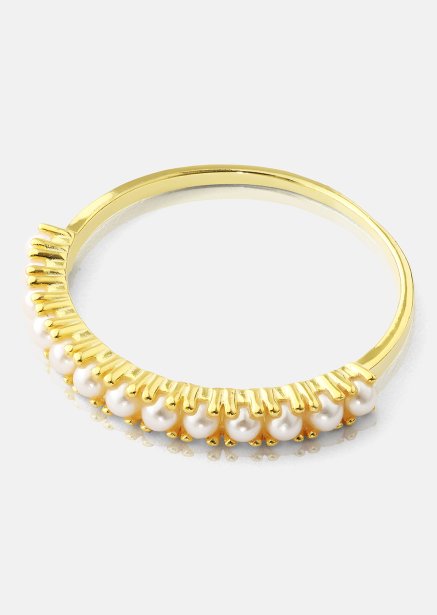 Golden Pearl Serenity Bague - 18k Plaquée or
