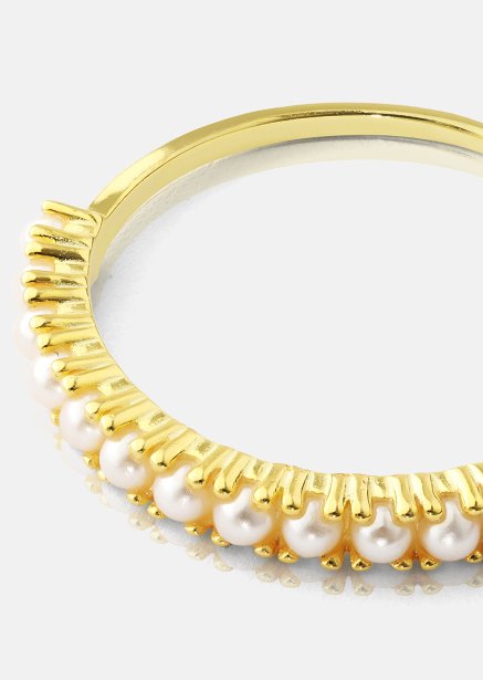 Golden Pearl Serenity Bague - 18k Plaquée or