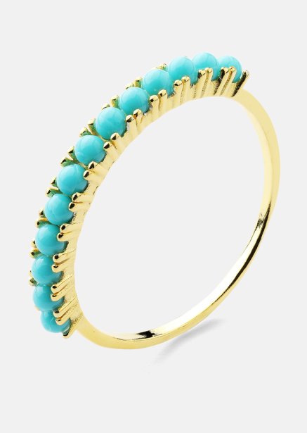 Blue Pearl Elegance Bague - 18k Plaquée or