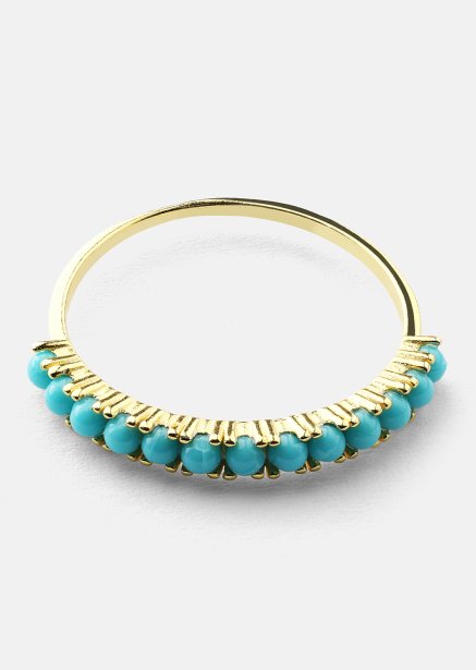 Blue Pearl Elegance Bague - 18k Plaquée or