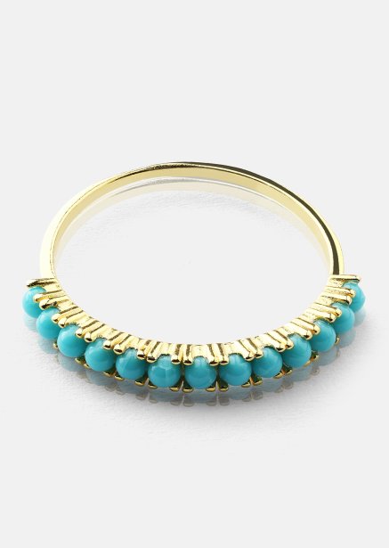 Blue Pearl Elegance Bague - 18k Plaquée or