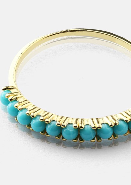 Blue Pearl Elegance Bague - 18k Plaquée or