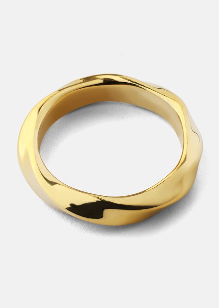 Bague Swirl - Plaqué or 18k