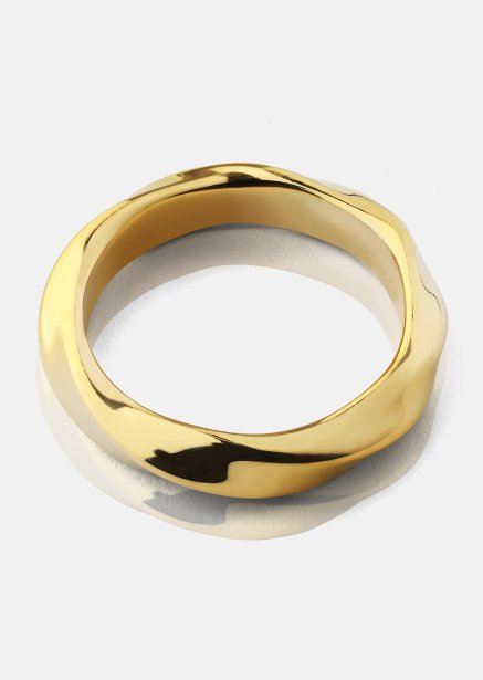 Bague Swirl - Plaqué or 18k