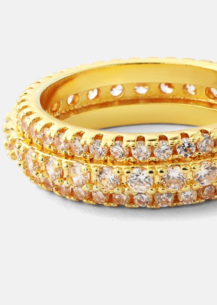 Bague Crystal Shimmer - Plaqué or 18k