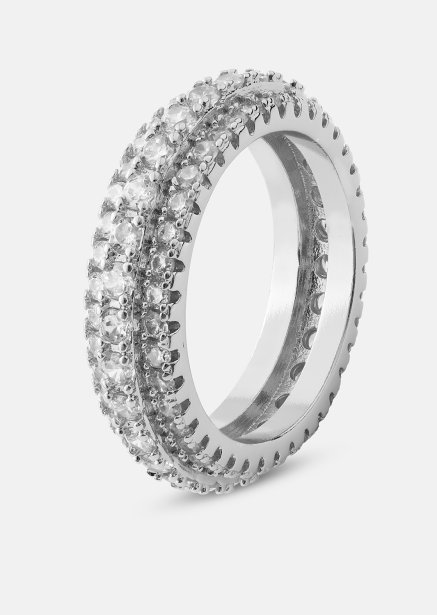 Bague Crystal Shimmer - Plaquée argent