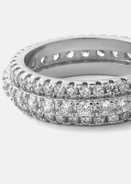 Bague Crystal Shimmer - Plaquée argent
