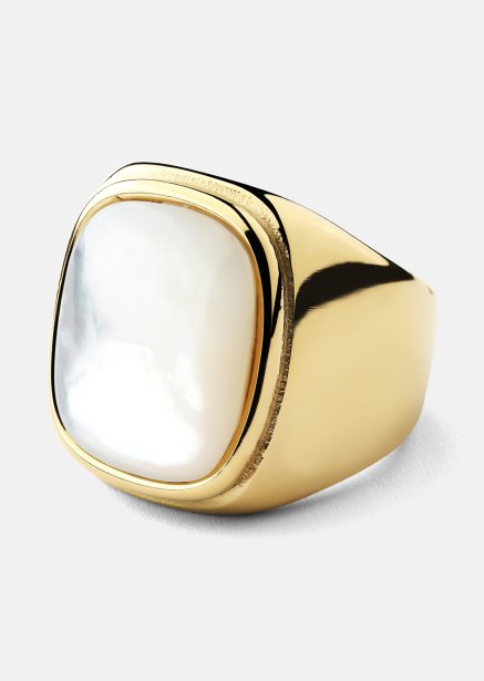 Bague Blanche - Plaqué or 18k