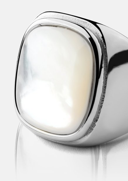 Bague Blanche - Plaquée argent