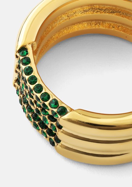 Bague Green Lumière - Plaqué or 18k