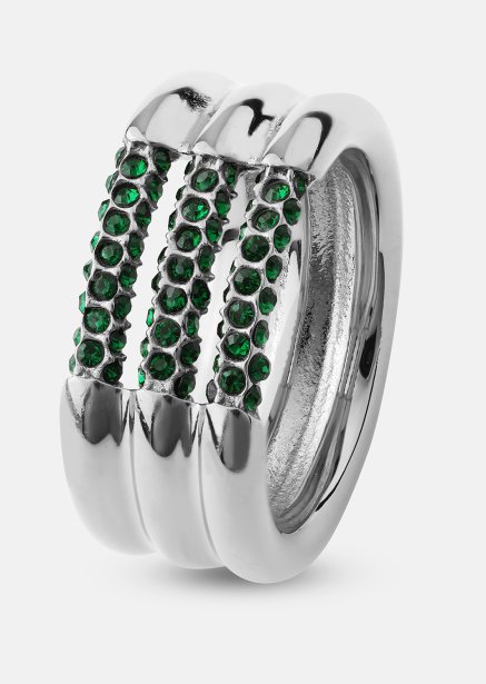 Bague Green Lumière - Plaquée argent