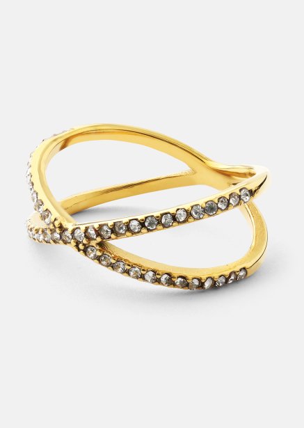 Bague Sparkle X - Plaqué or 18k