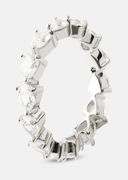 Bezel Glimmer Bague - Plaquée argent