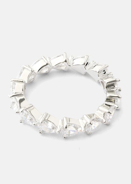 Bezel Glimmer Bague - Plaquée argent