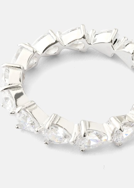 Bezel Glimmer Bague - Plaquée argent