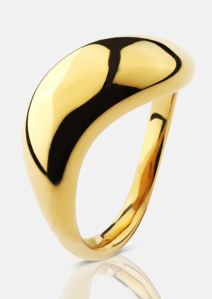 Bague Soft Curve - 18k Plaquée or