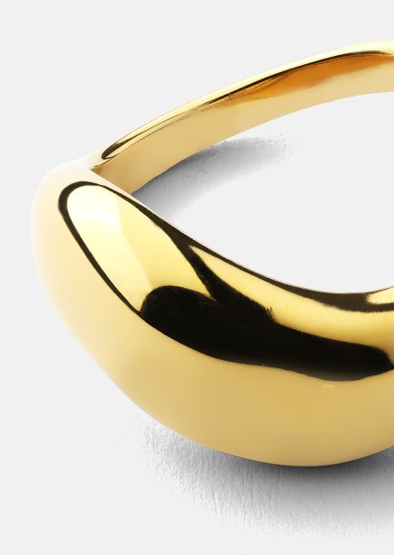 Bague Soft Curve - 18k Plaquée or